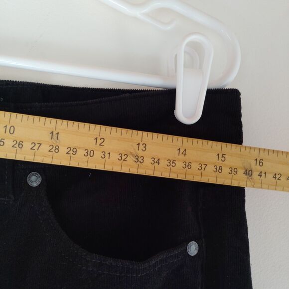 Talbots black Straight Leg Black Corduroy Pants Size 8 - Picture 4 of 8